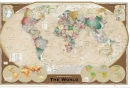 Poster Educativi e Scolastici Cartina Mappa del Mondo Tripla Pro