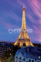 Poster Fotografico Parigi Tour Eiffel al Crepuscolo