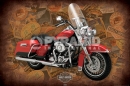 Poster Moto Vintage Harley Davidson Road King