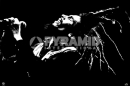 Poster Musica Bob Marley Profilo Bianco e Nero