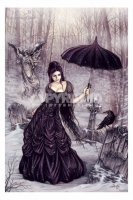 Victoria Frances Parasol Girl Poster Fantasy