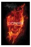 Flaming Skull fantasy Maxi Poster