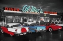 Poster Al Mac's Dinner Auto d'Epoca America Vintage