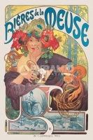 Poster Arte Europea Alphonse Mucha Bieres De La Meuse 1897