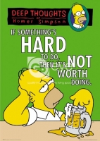 Poster Cartoons I Simpson Homer Aforisma sulla Vita