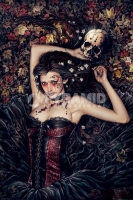 Poster Fantasy Victoria Frances Skull Girl La Ragazza con il Tes