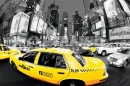 Poster Fotografico New York Times Square ed il Taxi Giallo