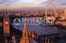 Poster Fotografico Londra Big Ben London Eye Tamigi