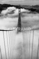 Poster Fotografico Mattino Nebbioso San Francisco Golden Gate