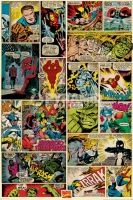 Poster Fumetti Collage Tavole Marvel Vintage