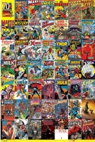 Poster Fumetto Eroi Marvel 70 Anniversario Copertine