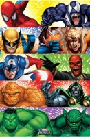 Poster Fumetto Eroi Marvel Fantastici 4 Uomo Ragno Venom Wolveri