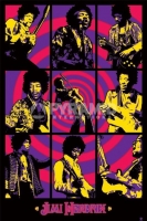 Poster Musica Jimi Hendrix Collage in Viola