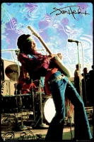 Poster Musica Jimi Hendrix Live Psichedelico