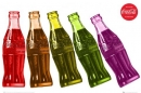 Poster Pubblicità Coca Cola Bottiglie Multicolor Vintage