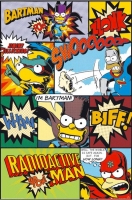 Poster Simpson Homer Bart Stile Fumetto