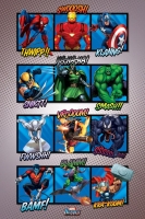 Poster Suoni Eroi Marvel Fantastici 4 Uomo Ragno Venom Wolverine