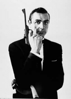 S. Connery James Bond pistola foto poster 20x25